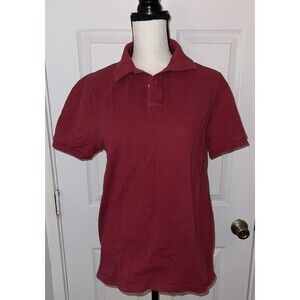 J Crew Shirt Men’s Medium Red Polo Short Sleeve Collar Solid Pullover